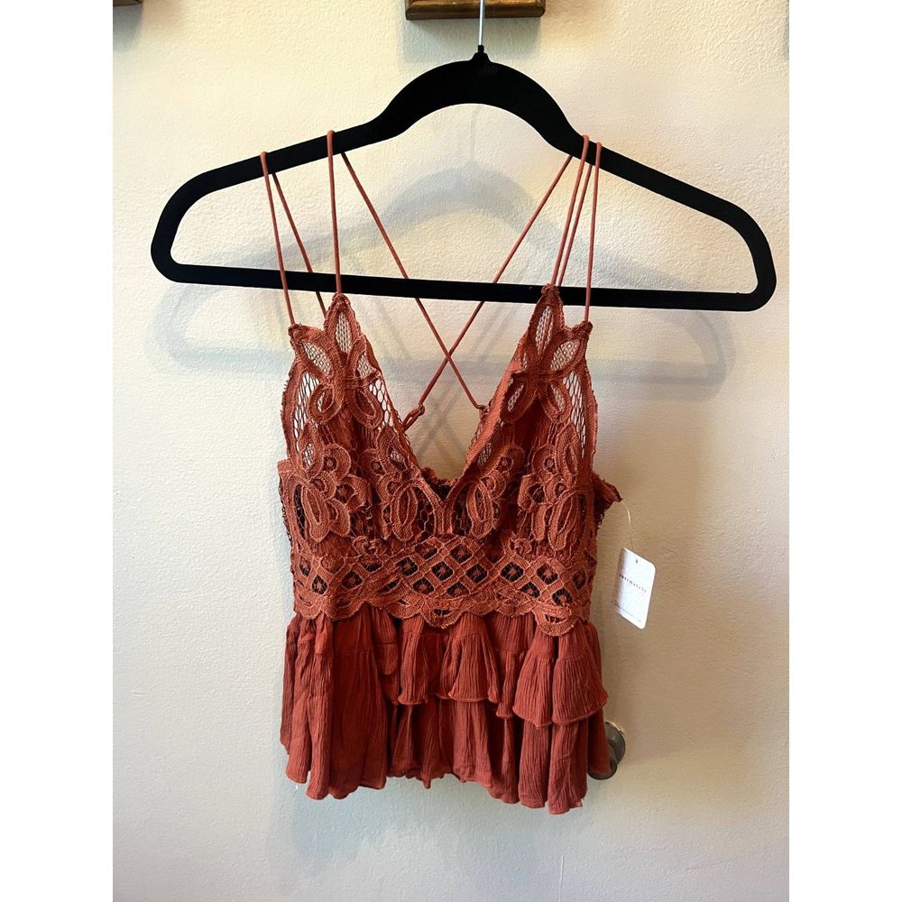 NWT Free People Adella Cami Winding Roads Orange
